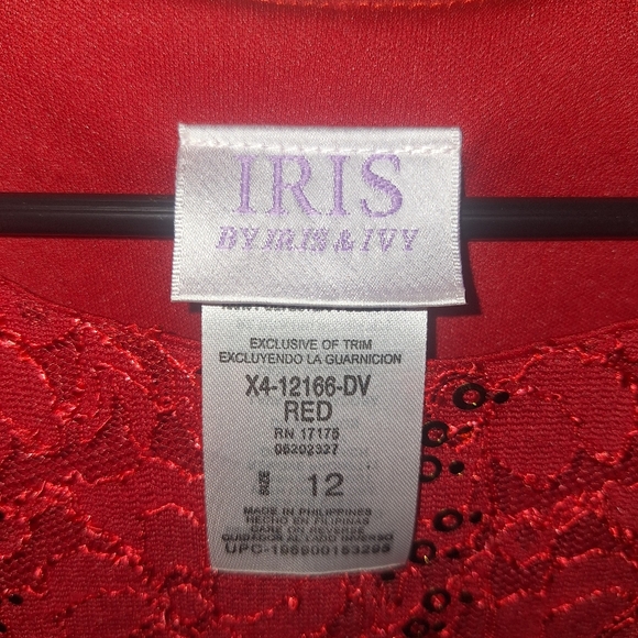 Iris & Ivy Red Dress, size 12 - Picture 4 of 4